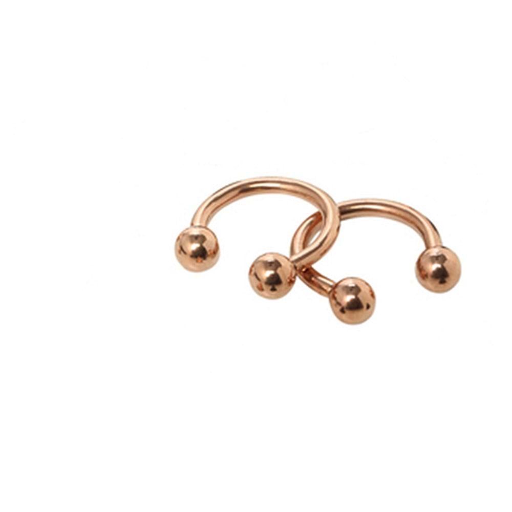 HALKA ÇİFT TOP STEEL ROSE 1,2*6+3+3