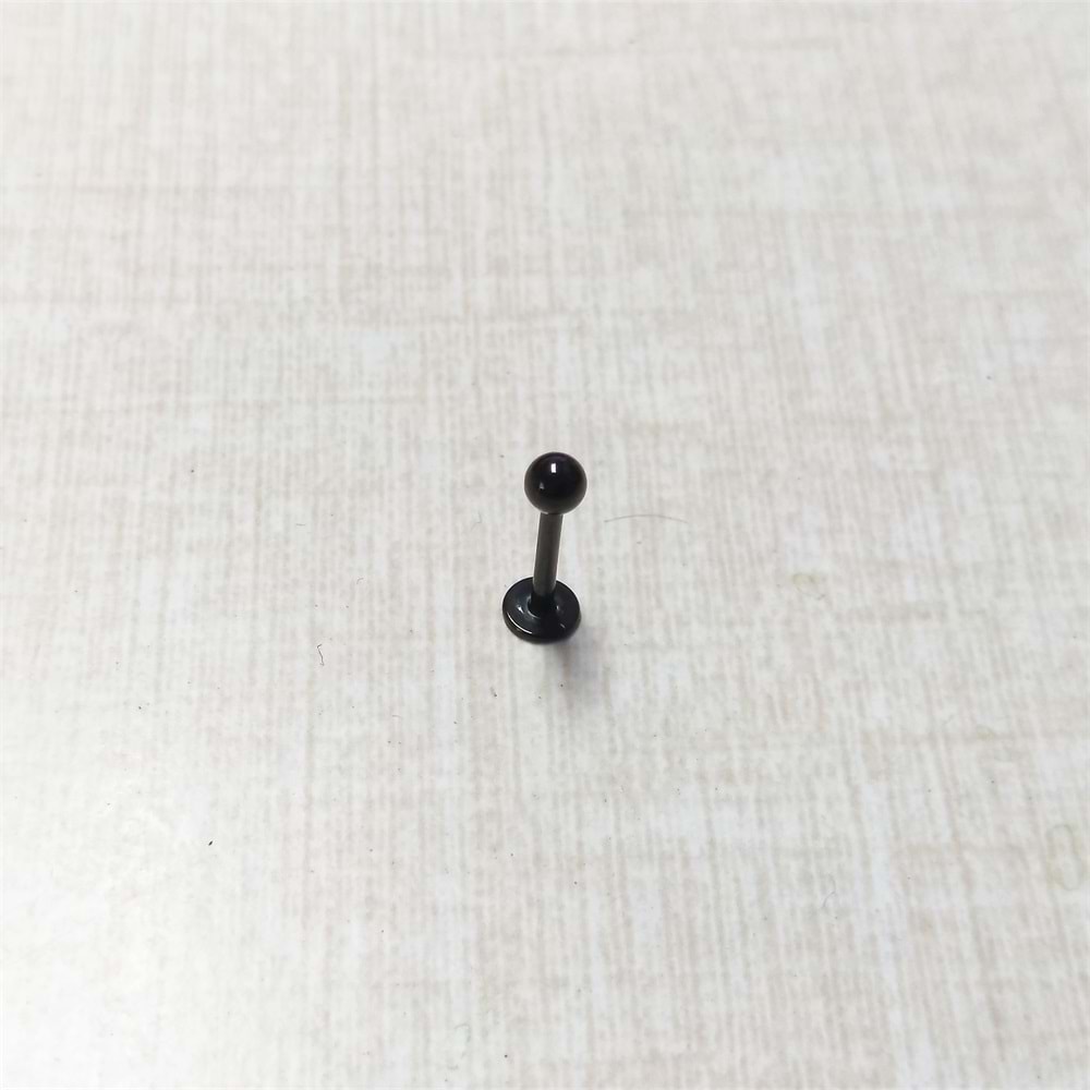 STEEL LABRET BLACK 1,2*6*3