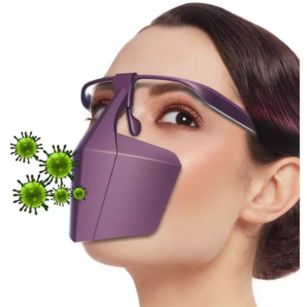 SİPERLİKLİ PLASTİK MASKE-MAVİ