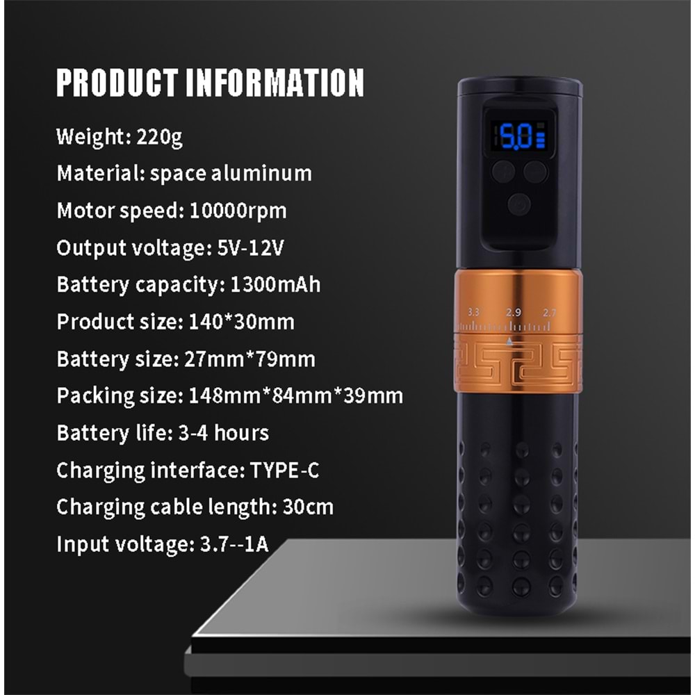 SHOTS-761 WIRELESS KABLOSUZ PEN DÖVME MAKİNESİ