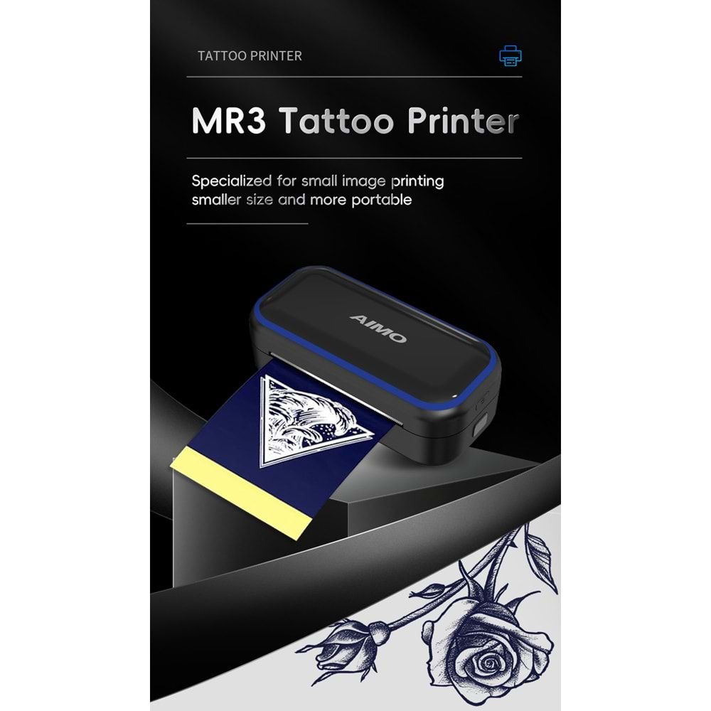AIMO MR3 MİNİ TATTOO PRINTER ŞABLON YAZICISI