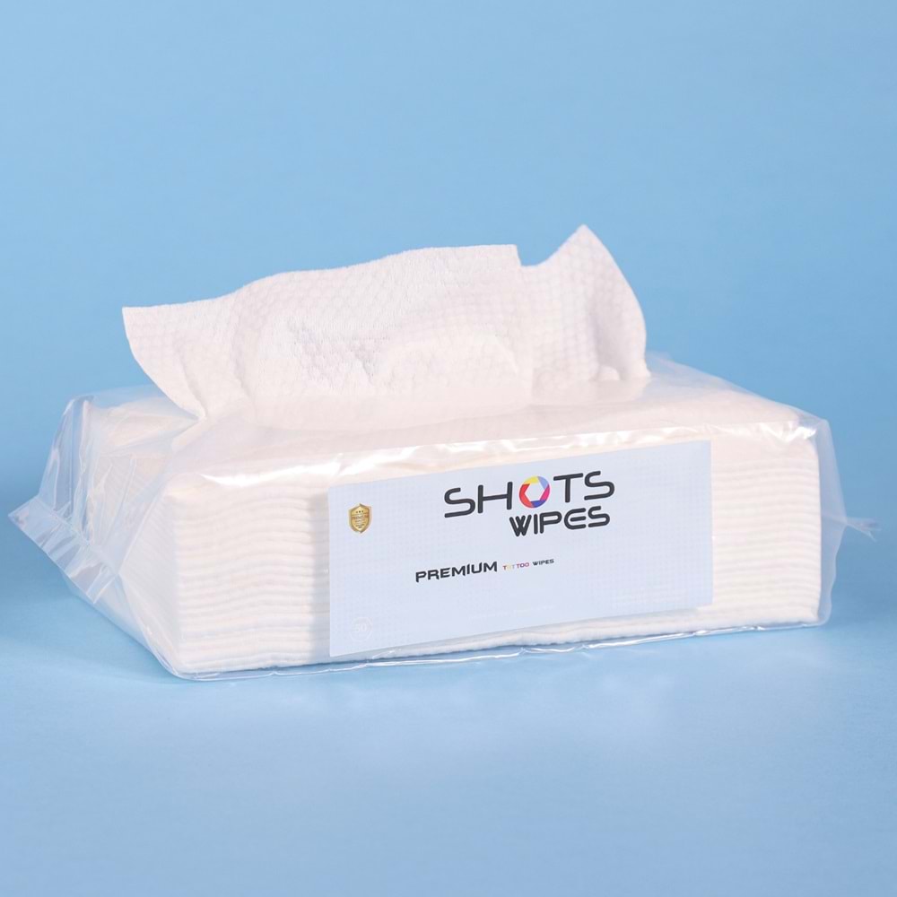 SHOTS DÖVME TEMİZLEME PEÇETESİ 50 PARÇA BEYAZ
