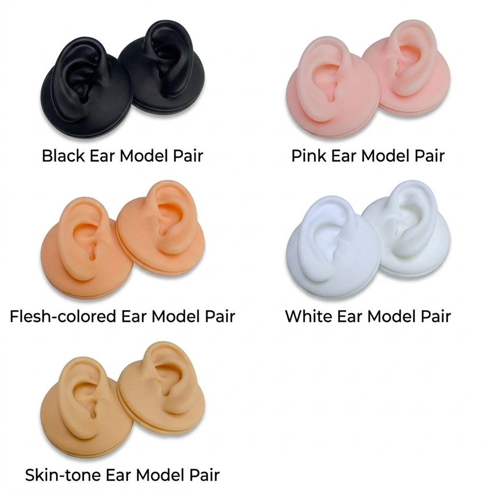 SİLİKON PİERCİNG PRATİK VE SUNUM STANDI KULAK-BEYAZ SAĞ