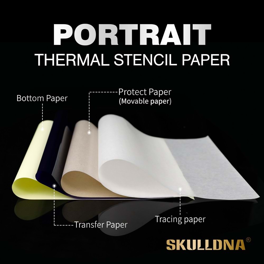 SKULLDNA PORTRAIT THERMAL KARBON PAKET (100adet)