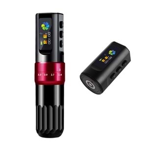 SHOTS-F3 SARJLI ROTARY PEN DÖVME MAKİNESİ-KIRMIZI