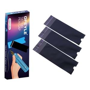 OFEYLE GENİŞ PEN DÖVME MAKİNESİ KORUMA POŞETİ (200 adet) SİYAH