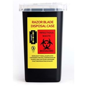 TIBBİ ATIK KOVASI 1LT SİYAH