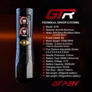 AVA GTR SİYAH (Stroke: 2.5 - 5.0mm)