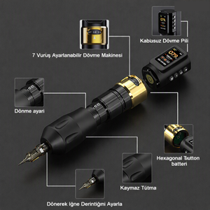 SHOTS-490 WIRELESS KABLOSUZ PEN DÖVME MAKİNESİ (YEŞİL)
