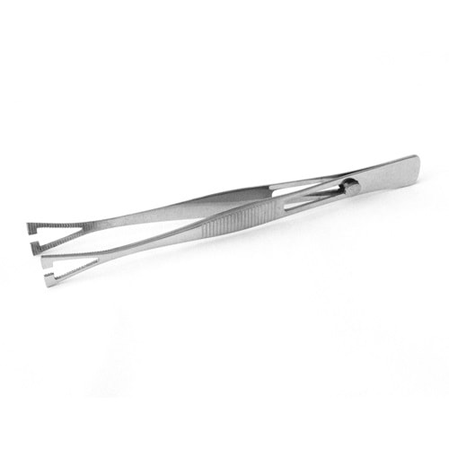 Pennington Tweezers Slotted, Locking Button 5.75