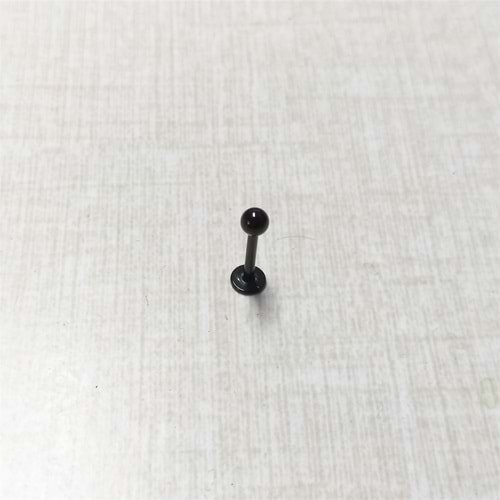 STEEL LABRET BLACK 1,2*6*3
