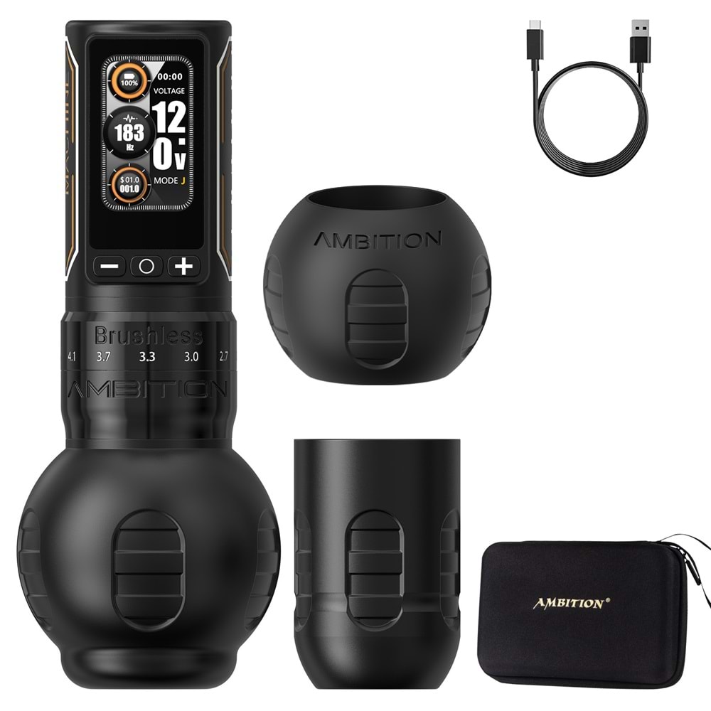 AMBITION NINJA MAX 280 PEN DÖVME MAKİNESİ-SİYAH